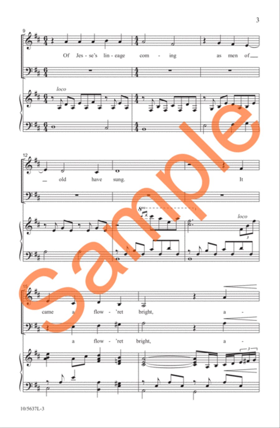 Lo! How a Rose E'er Blooming 2-Part scores gallery preview page 4