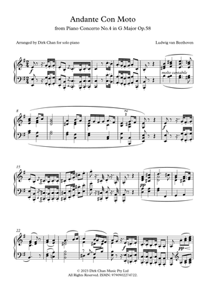 Andante Con Moto from Piano Concerto No.4 in G Major Op.58 Arranged for Solo Piano