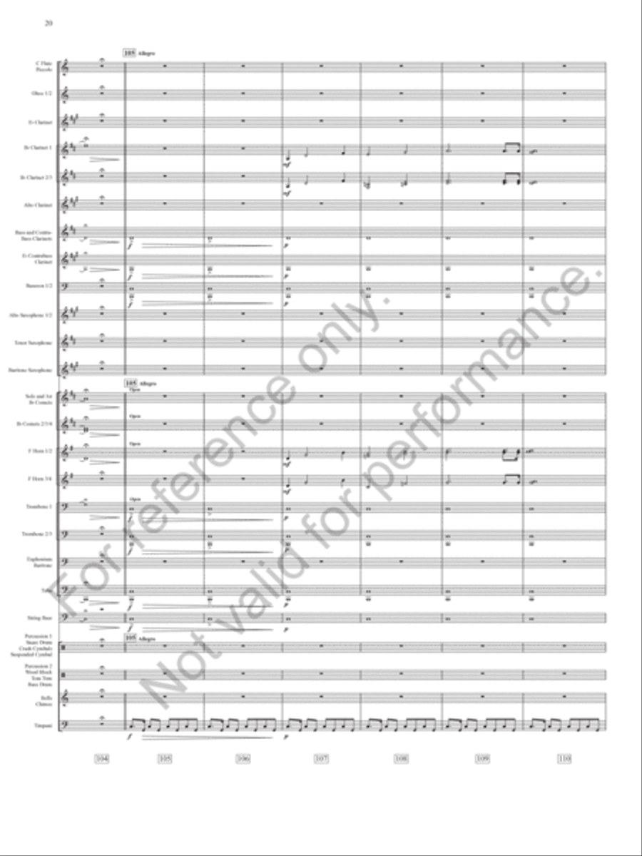 Emperata Overture Concert Band scores gallery preview page 21