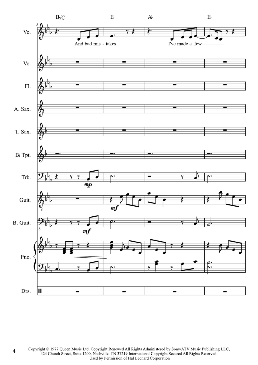 We Are The Champions Large Ensemble scores gallery preview page 4