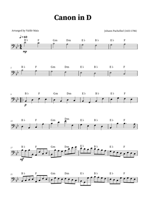 Canon in D - Trombone Solo (+CHORDS)