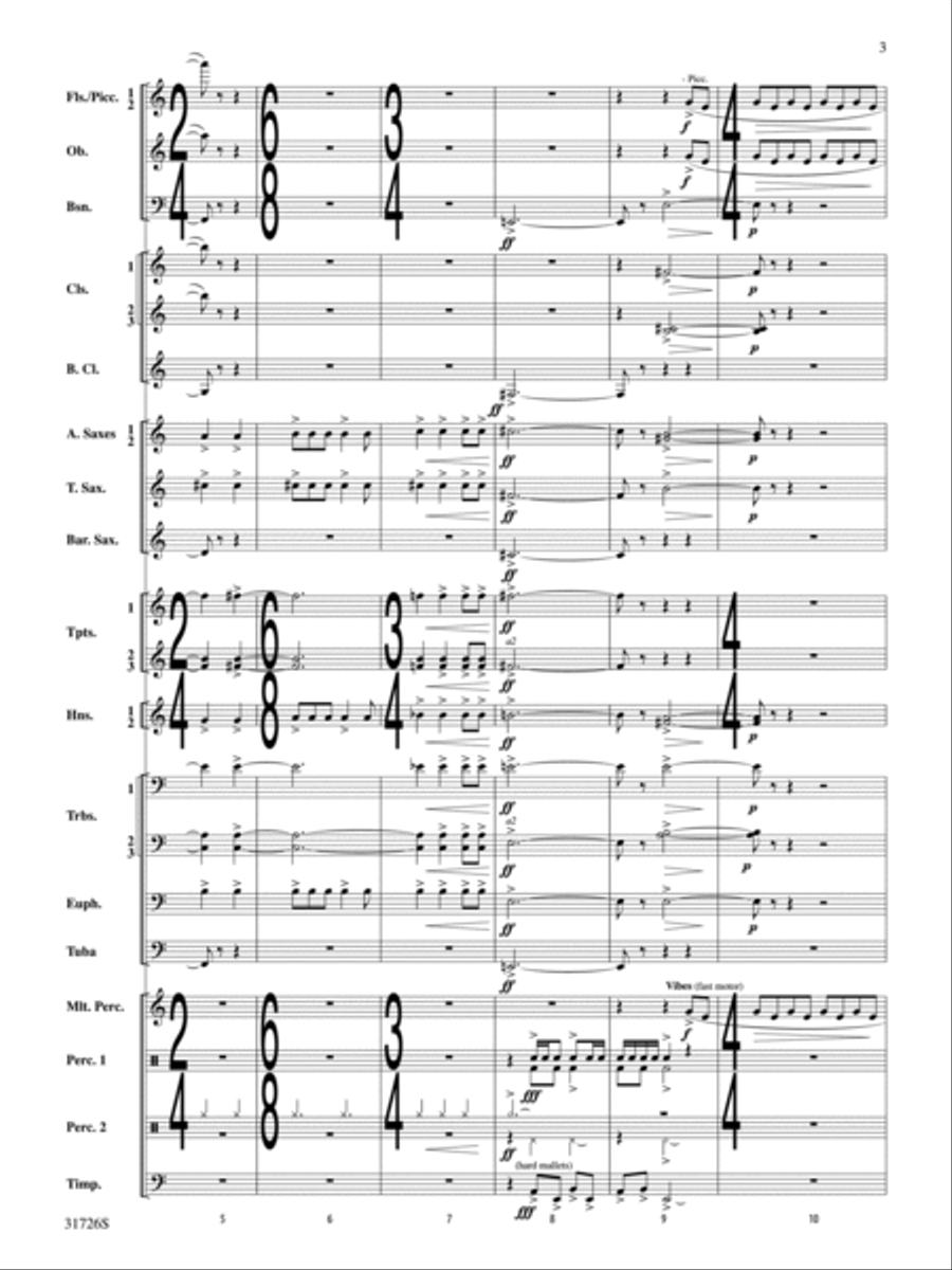 Velocity (score only) Concert Band scores gallery preview page 3