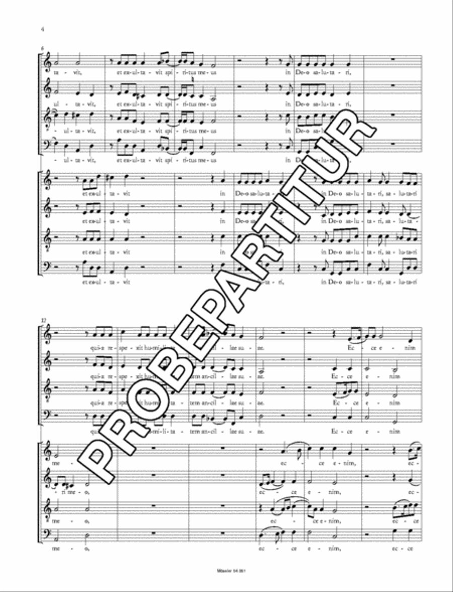 Magnificat Magnificat 4-Part scores gallery preview page 5