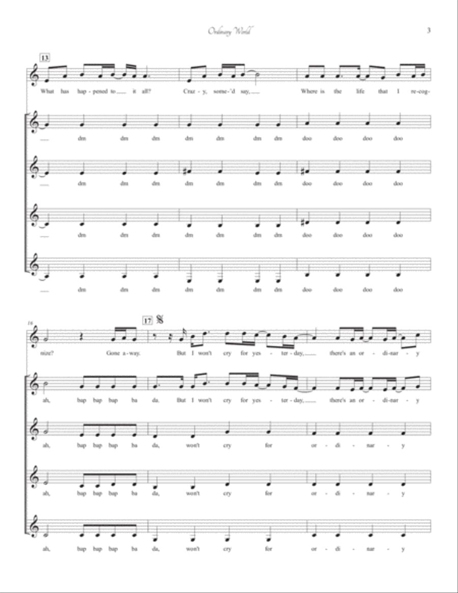 Ordinary World Ordinary World SSAA scores gallery preview page 3