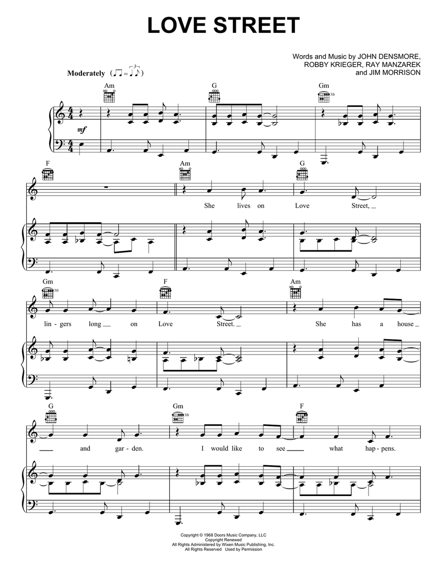 Love Street Piano, Vocal, Guitar scores gallery preview page 1