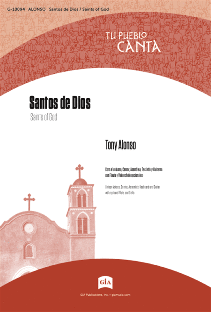 Santos de Dios / Saints of God Unison Choir scores gallery preview page 1