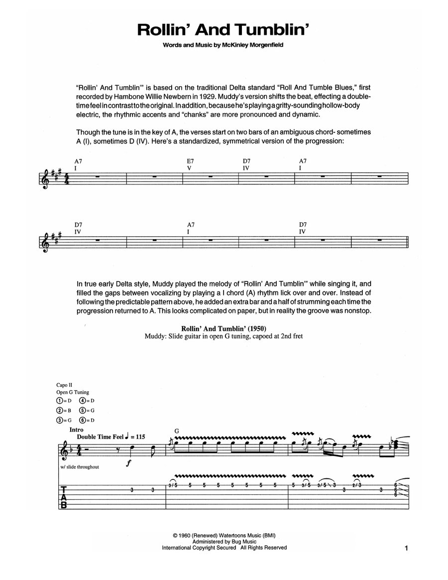 Rollin' And Tumblin' Electric Guitar scores gallery preview page 1