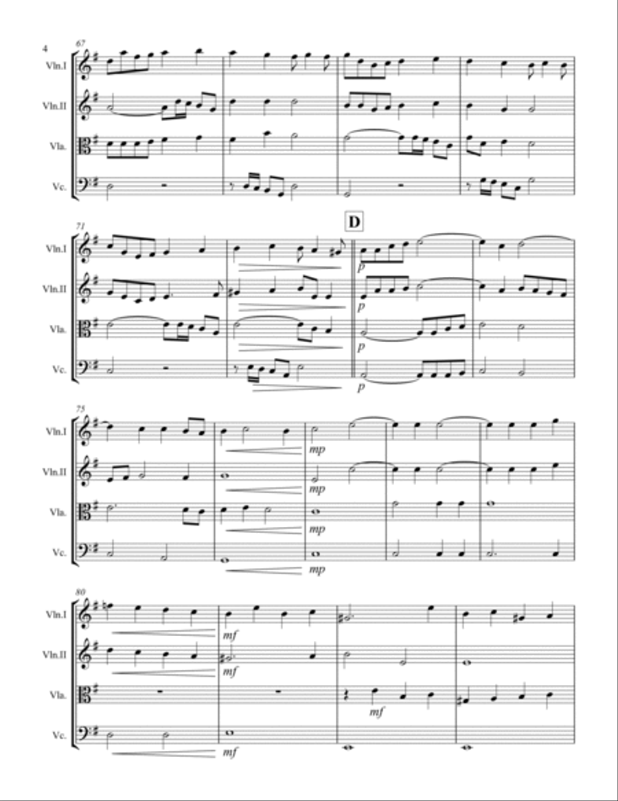Gabrieli – Canzoni per sonare (for String Quartet) String Quartet scores gallery preview page 5