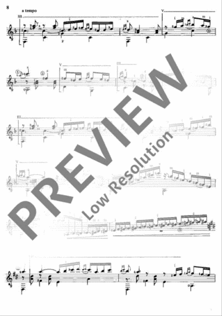 2 Spanish pieces Classical Guitar scores gallery preview page 9