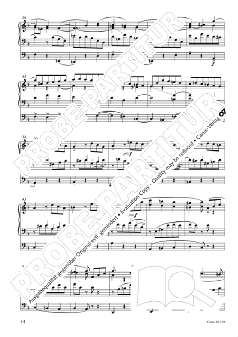 Sonata in D minor about the chorale O Haupt voll Blut und Wunden Organ scores gallery preview page 15