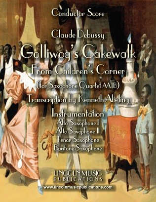 Book cover for Debussy – Golliwog’s Cakewalk from Children’s Corner (for Saxophone Quartet AATB)