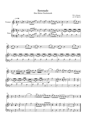Serenade (Eine Kleine Nachtmusik), Wolfgang Amadeus Mozart, For Trumpet & Piano
