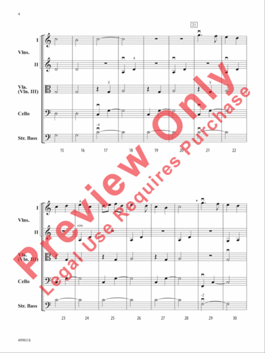 Prelude to Christmas String Orchestra scores gallery preview page 5