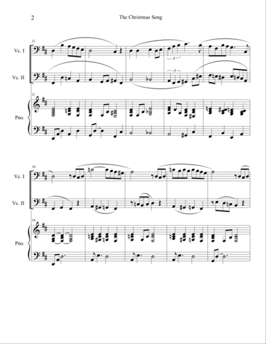 The Christmas Song (chestnuts Roasting On An Open Fire) String Duet scores gallery preview page 2