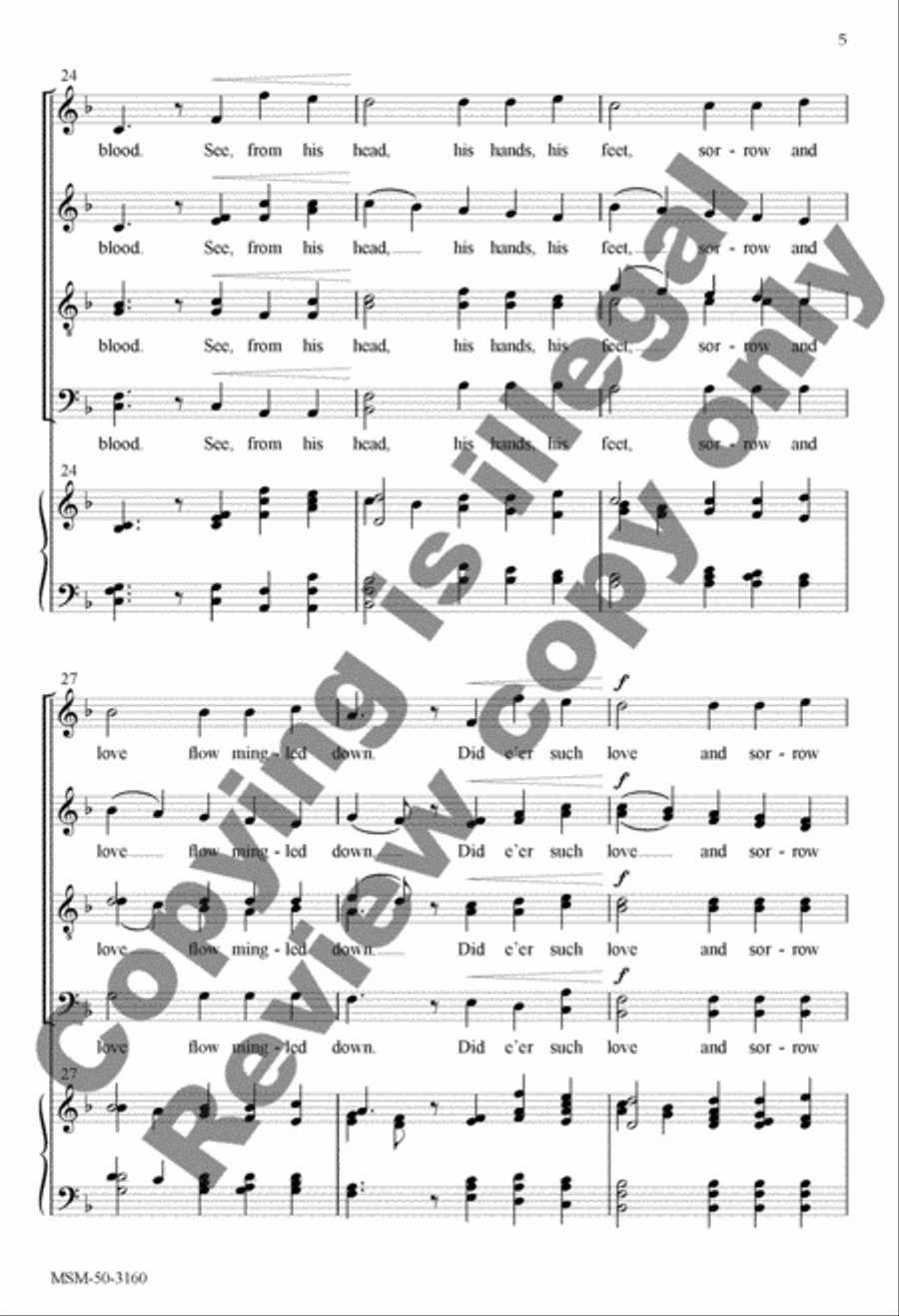 When I Survey the Wondrous Cross Divisi scores gallery preview page 4