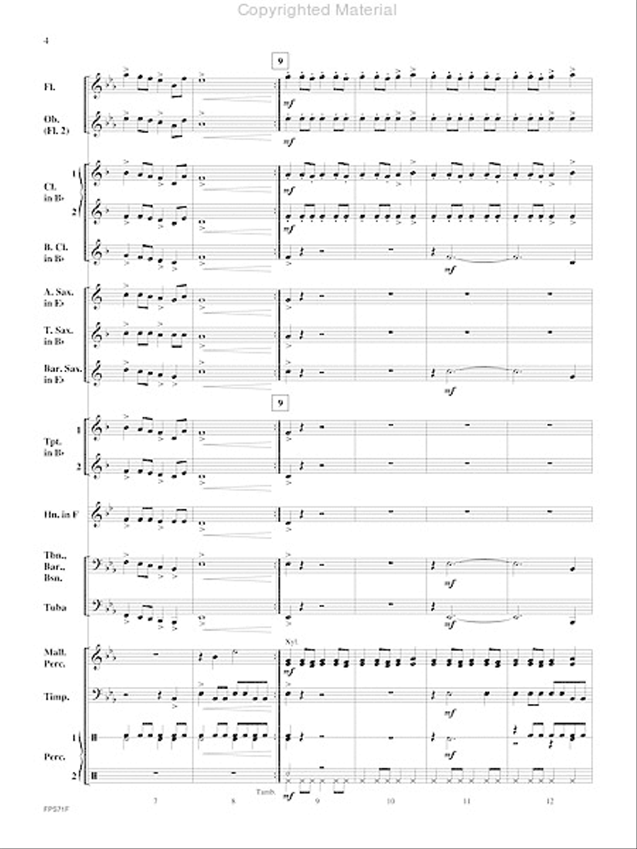 The Pursuit of Knowledge Concert Band scores gallery preview page 5