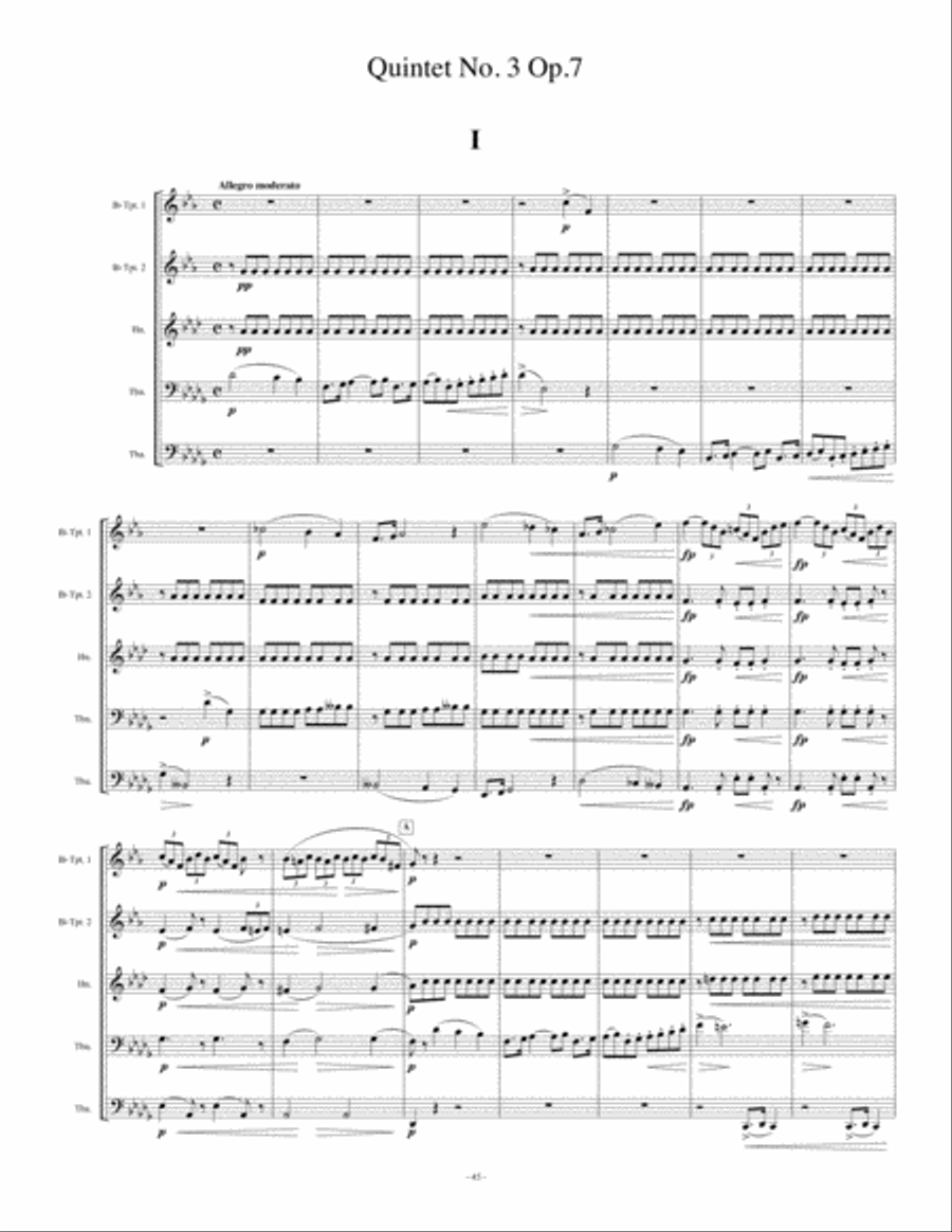 Quintet No. 3 Brass Quintet scores gallery preview page 2