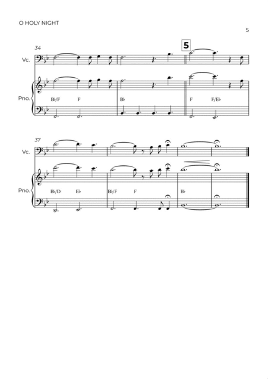 O Holy Night Piano scores gallery preview page 5