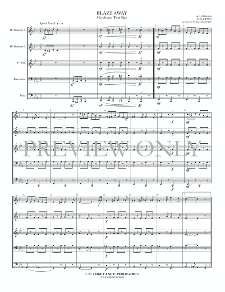Blaze Away Blaze Away Brass Quintet scores gallery preview page 3