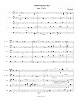 Grand Plein Jeu from Suite Du Premier Ton - Clerembault - arr. Brass Quintet