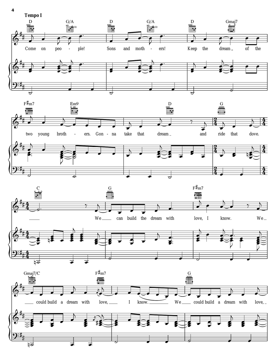 Save The Country Piano, Vocal, Guitar scores gallery preview page 4