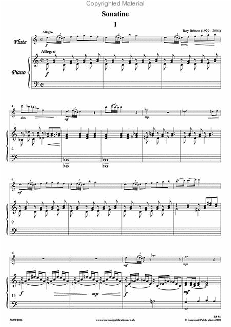 Sonatine Flute Solo scores gallery preview page 2
