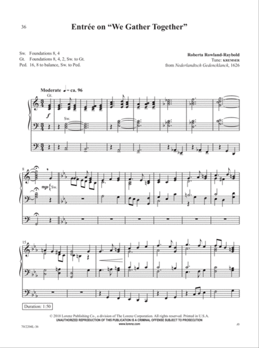 The Organist's Library, Vol 66 Organ Solo scores gallery preview page 17