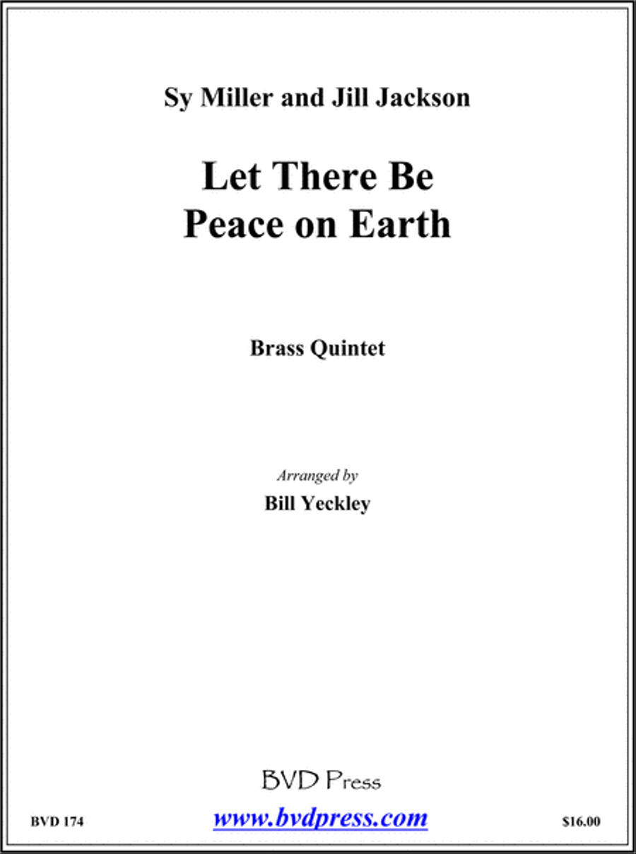Let There Be Peace on Earth Brass Quintet scores gallery preview page 1