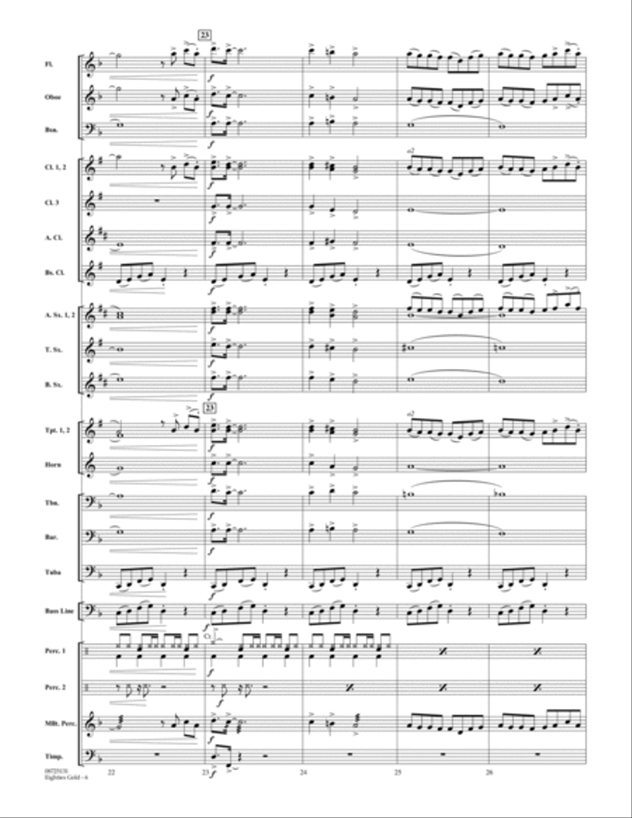 Eighties Gold - Full Score Concert Band scores gallery preview page 6