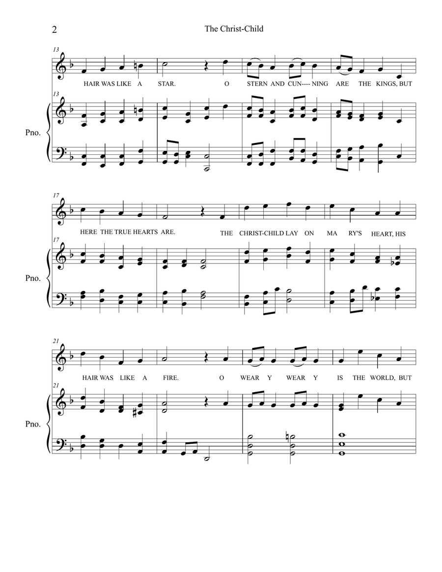 The Christ-Child Piano, Vocal scores gallery preview page 2
