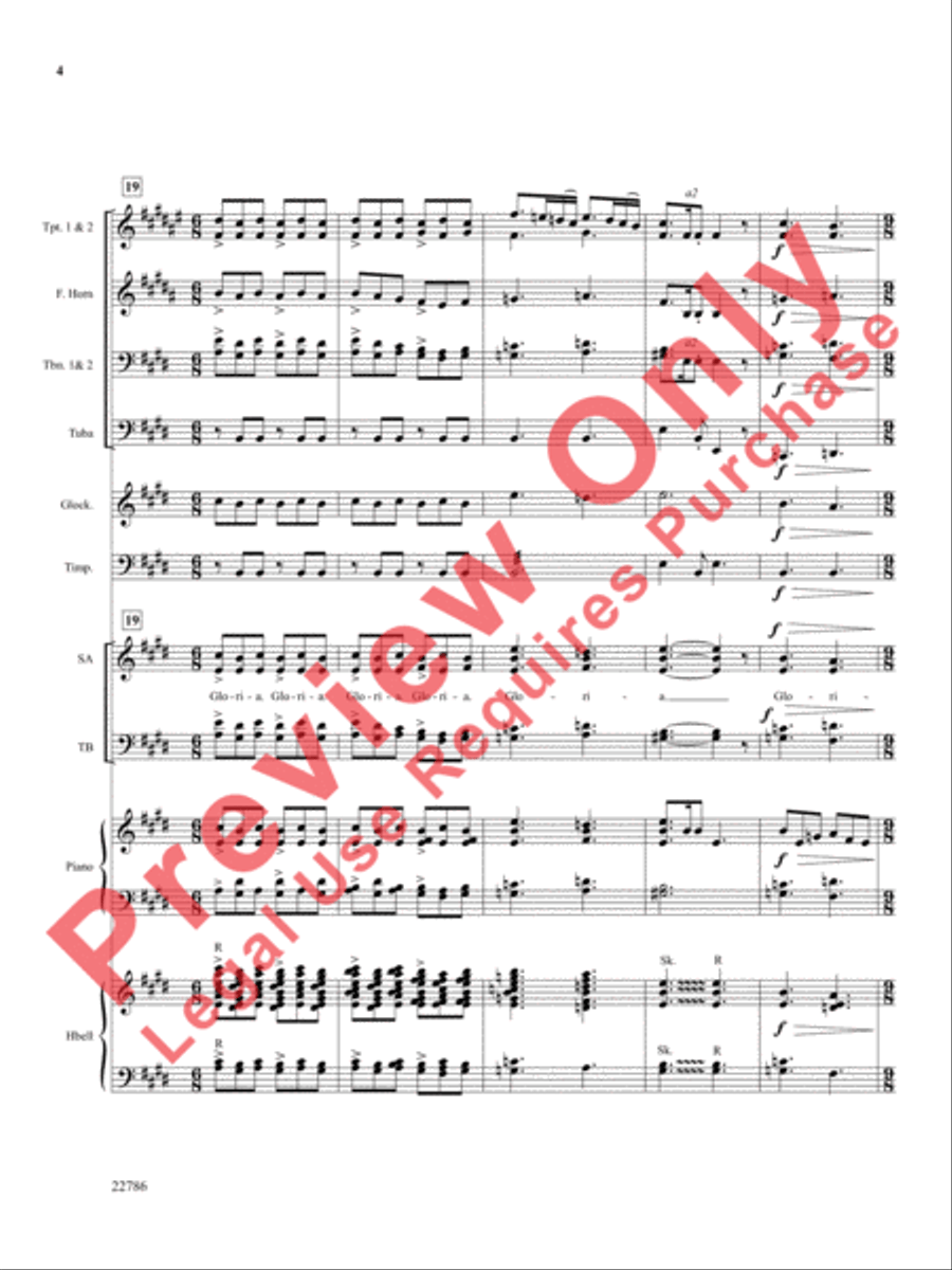 Gloria for Christmas Choir scores gallery preview page 5