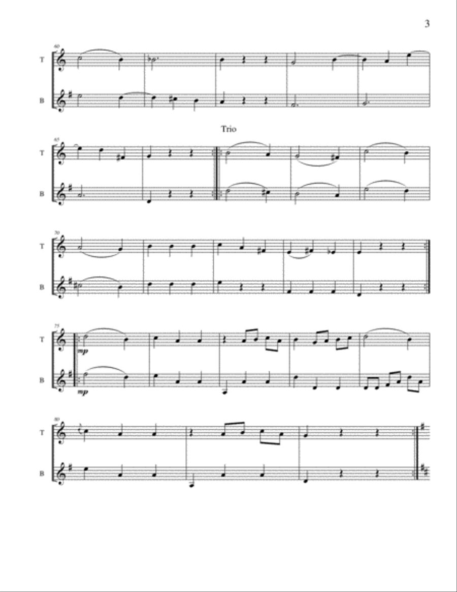 Twelve Mozart Duets Woodwind Duet scores gallery preview page 3