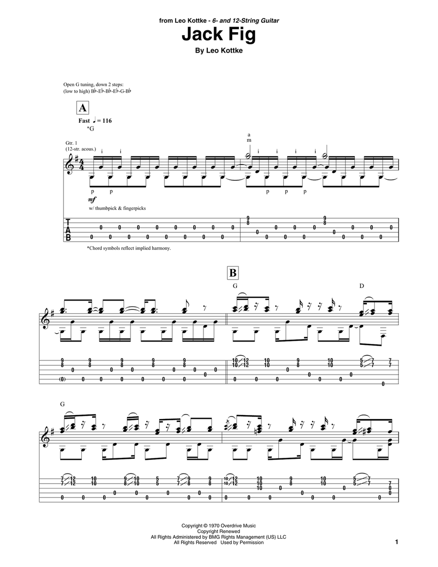 Jack Fig Jack Fig Electric Guitar scores gallery preview page 1