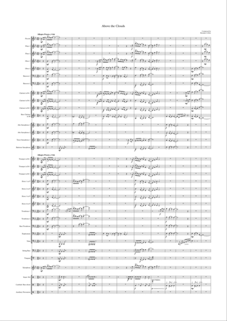 Above the Clouds Concert Band scores gallery preview page 1