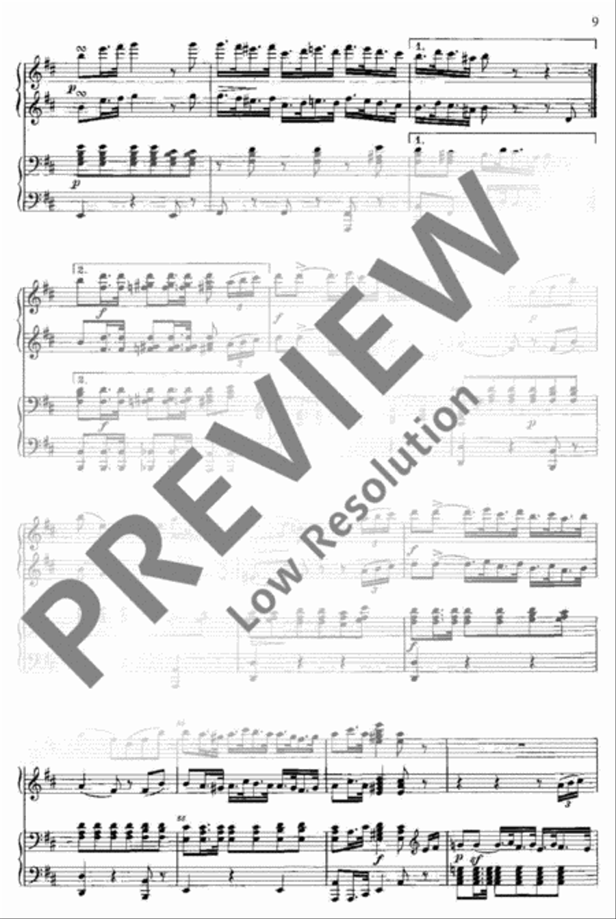Polonaise Piano Duet scores gallery preview page 10