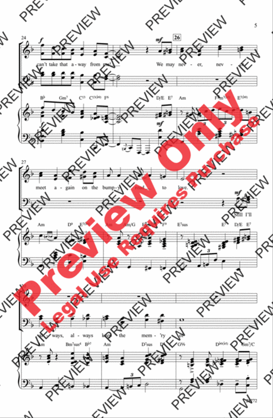 They Can't Take That Away from Me 4-Part scores gallery preview page 5