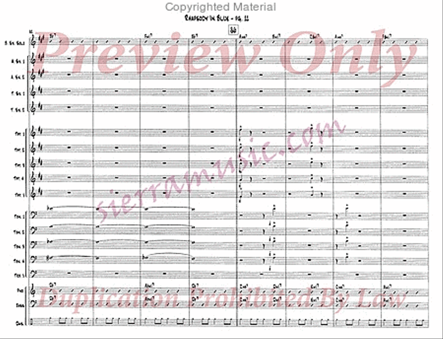 Rhapsody In Blue Jazz Ensemble scores gallery preview page 12