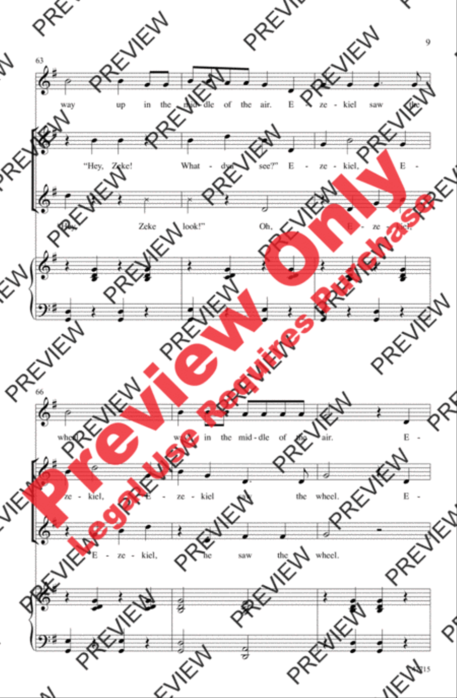 Ezekiel Saw the Wheel Ezekiel Saw the Wheel 2-Part scores gallery preview page 9