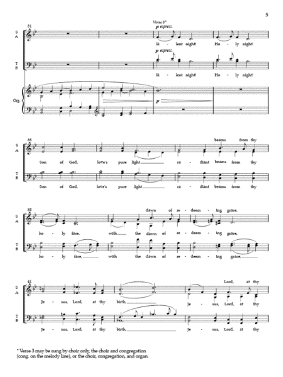 Silent Night (Full Score and Parts) 4-Part scores gallery preview page 6