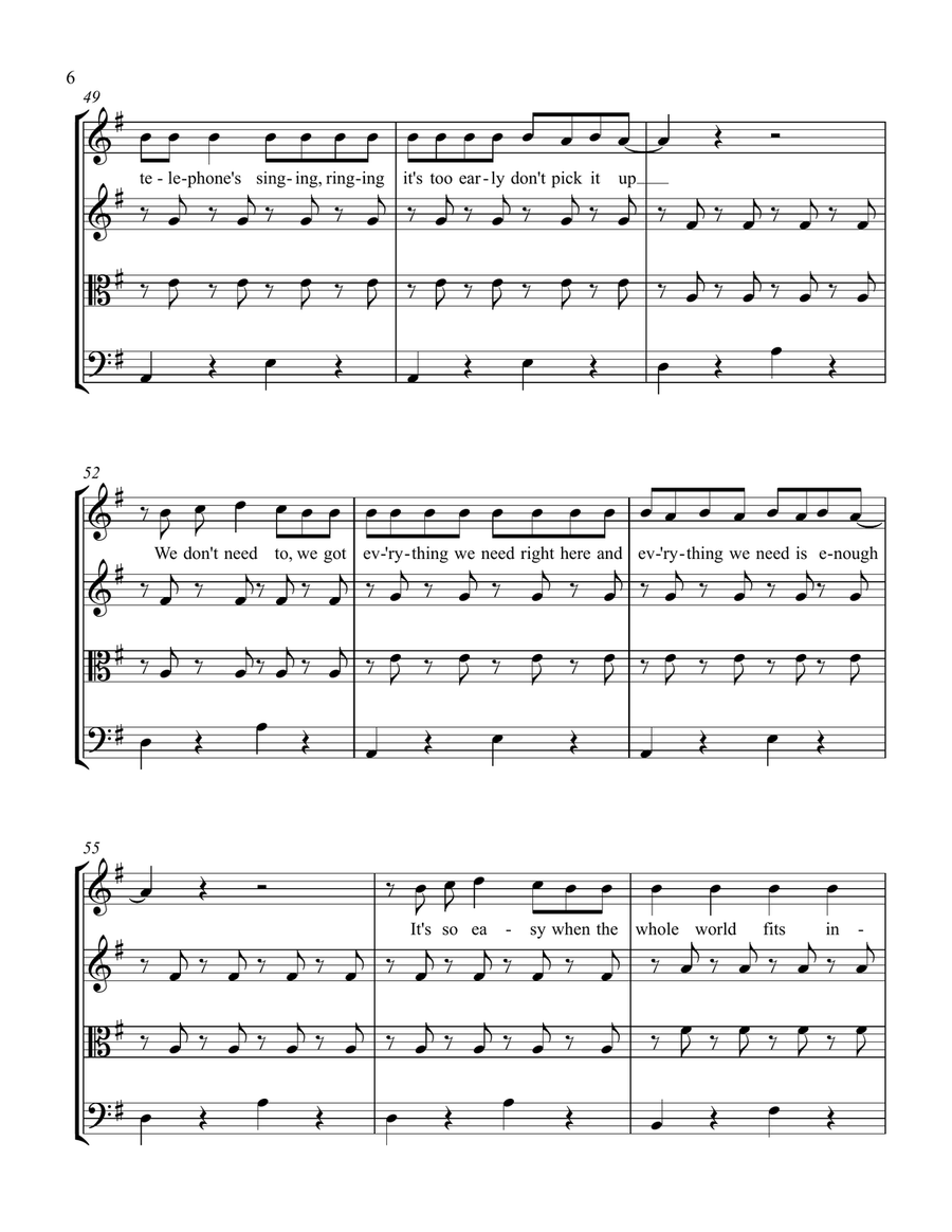 Banana Pancakes String Quartet scores gallery preview page 6