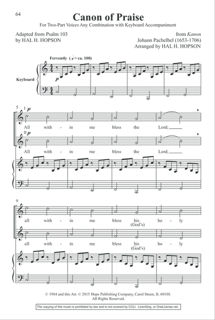 Easy Anthems, Vol. 5 Easy Anthems, Vol. 5 3-Part scores gallery preview page 67