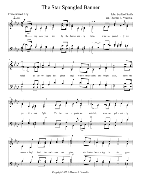 Star Spangled Banner (SATB) image number null