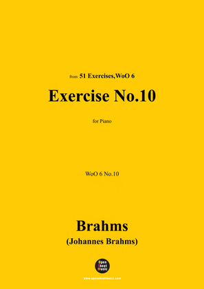 Book cover for Brahms-Exercise No.10,WoO 6 No.10,for Piano