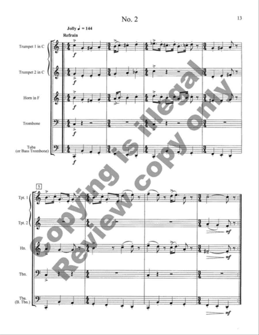Inaugural Marches Inaugural Marches Brass Quintet scores gallery preview page 10