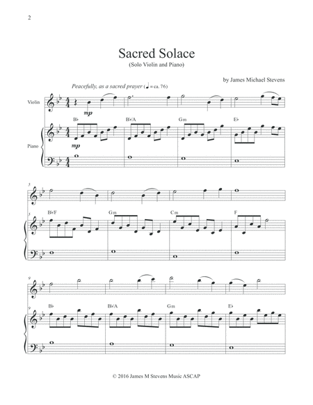 Sacred Solace - Solo Violin image number null