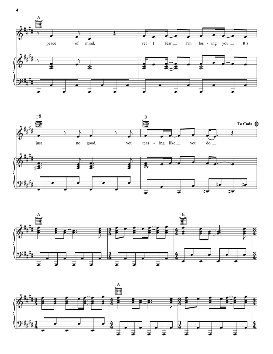Heart Of Glass Heart Of Glass Piano, Vocal, Guitar scores gallery preview page 4