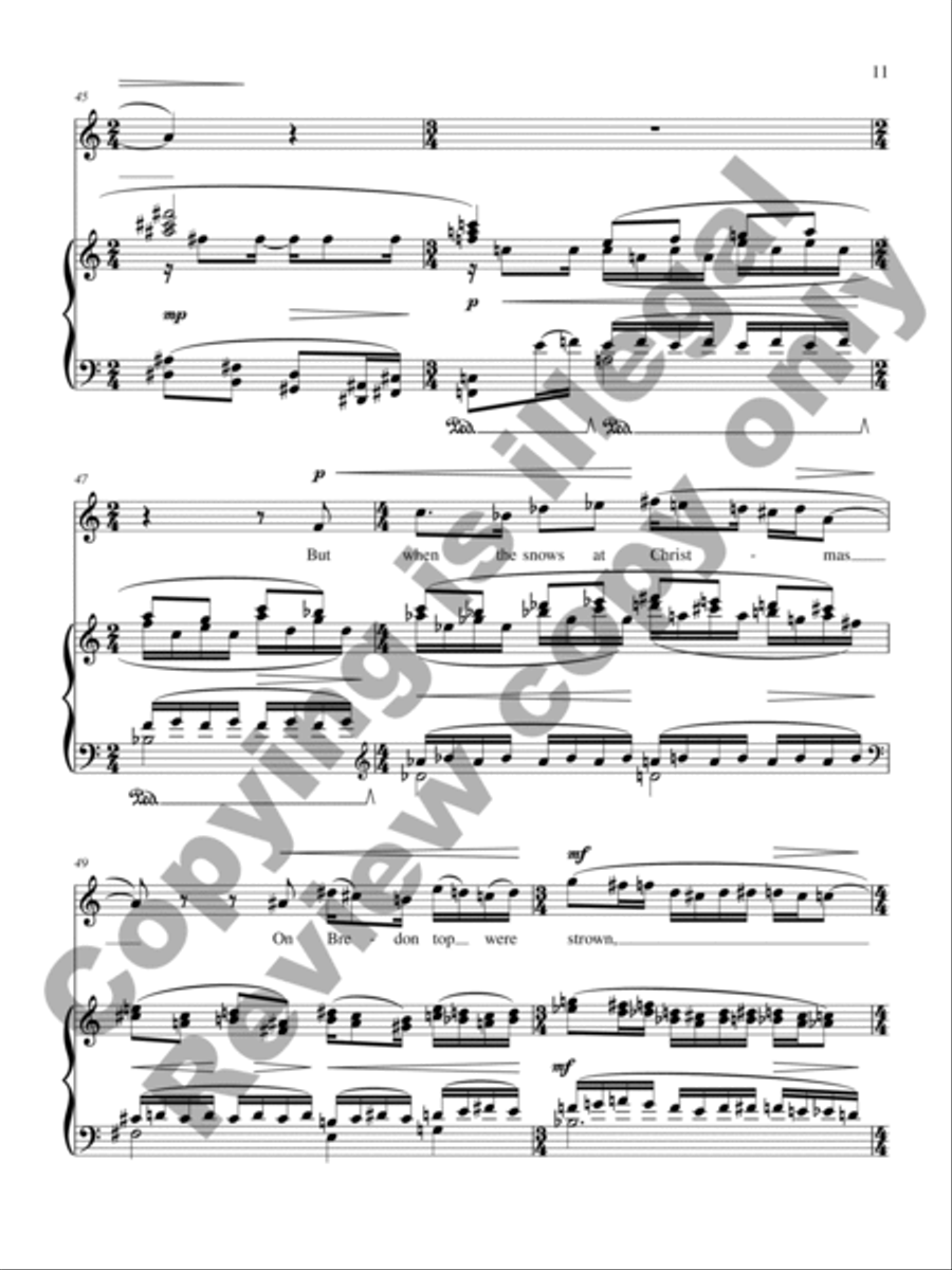 Bredon Hill Tenor Voice scores gallery preview page 9