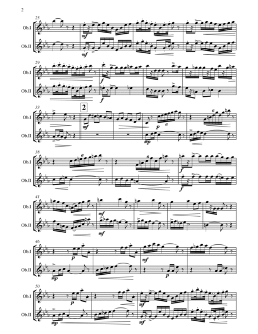 Polonaise de Concert - Paul Rougnon - for 2 Oboes Duet Woodwind Duet scores gallery preview page 5