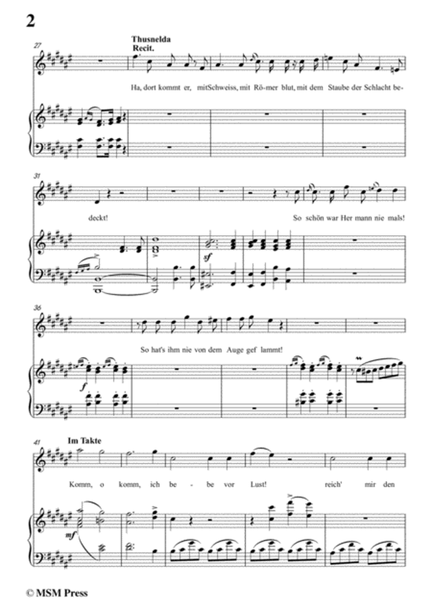 Schubert-Hermann und Thusnelda,in F sharp Major,for Voice&Piano image number null
