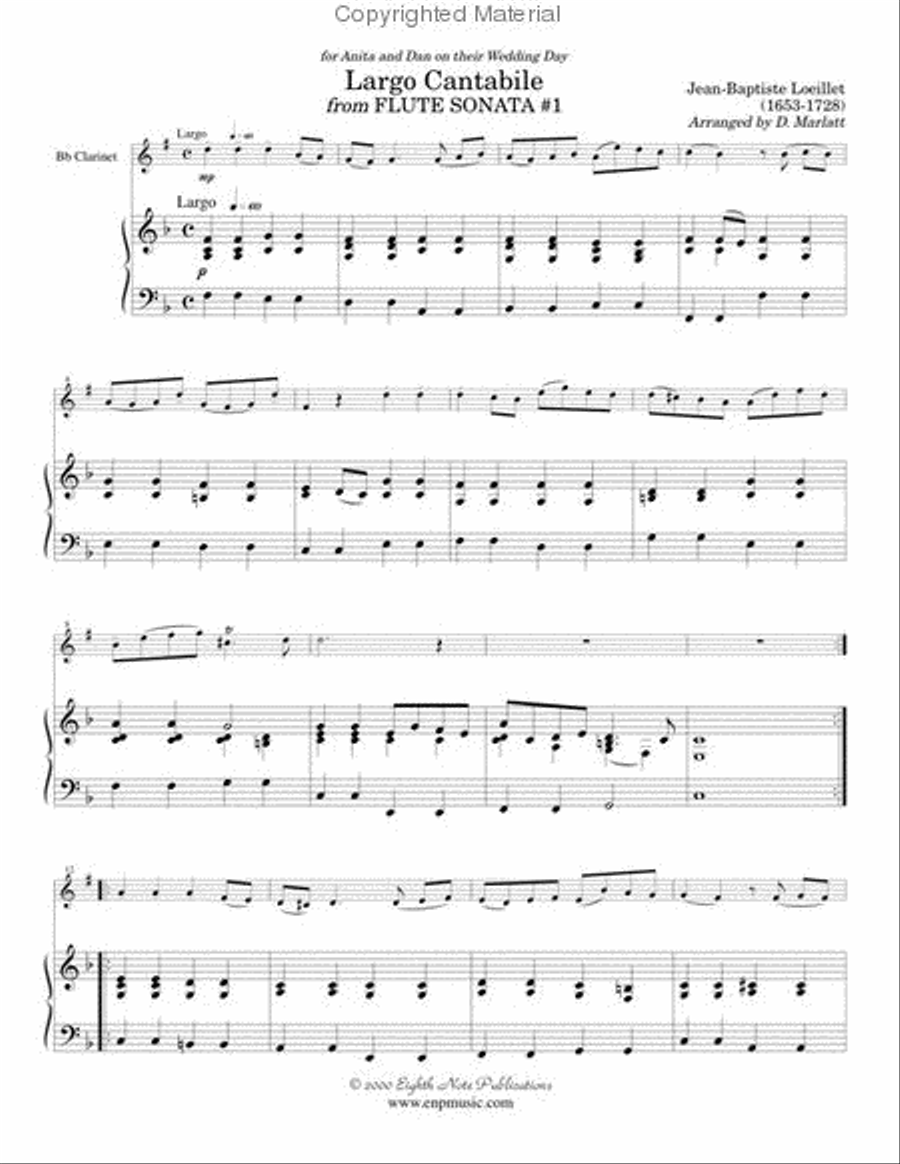Largo Cantabile (from Flute Sonata #1) Small Ensemble scores gallery preview page 2